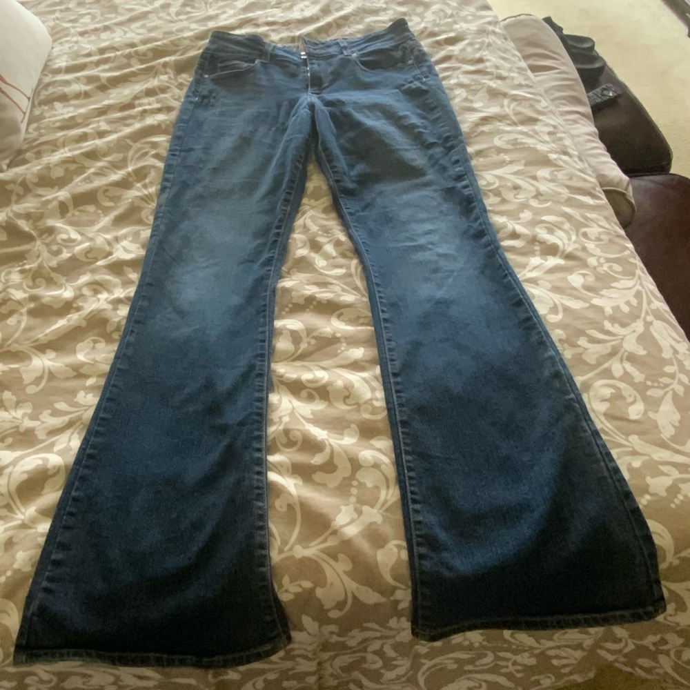 PAIGE Women's Boot Cut Jeans - Dark Blue